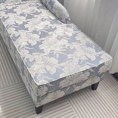 Stylish floral upholstery on comfortable sofa