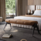 Elegant solid color bedroom bench