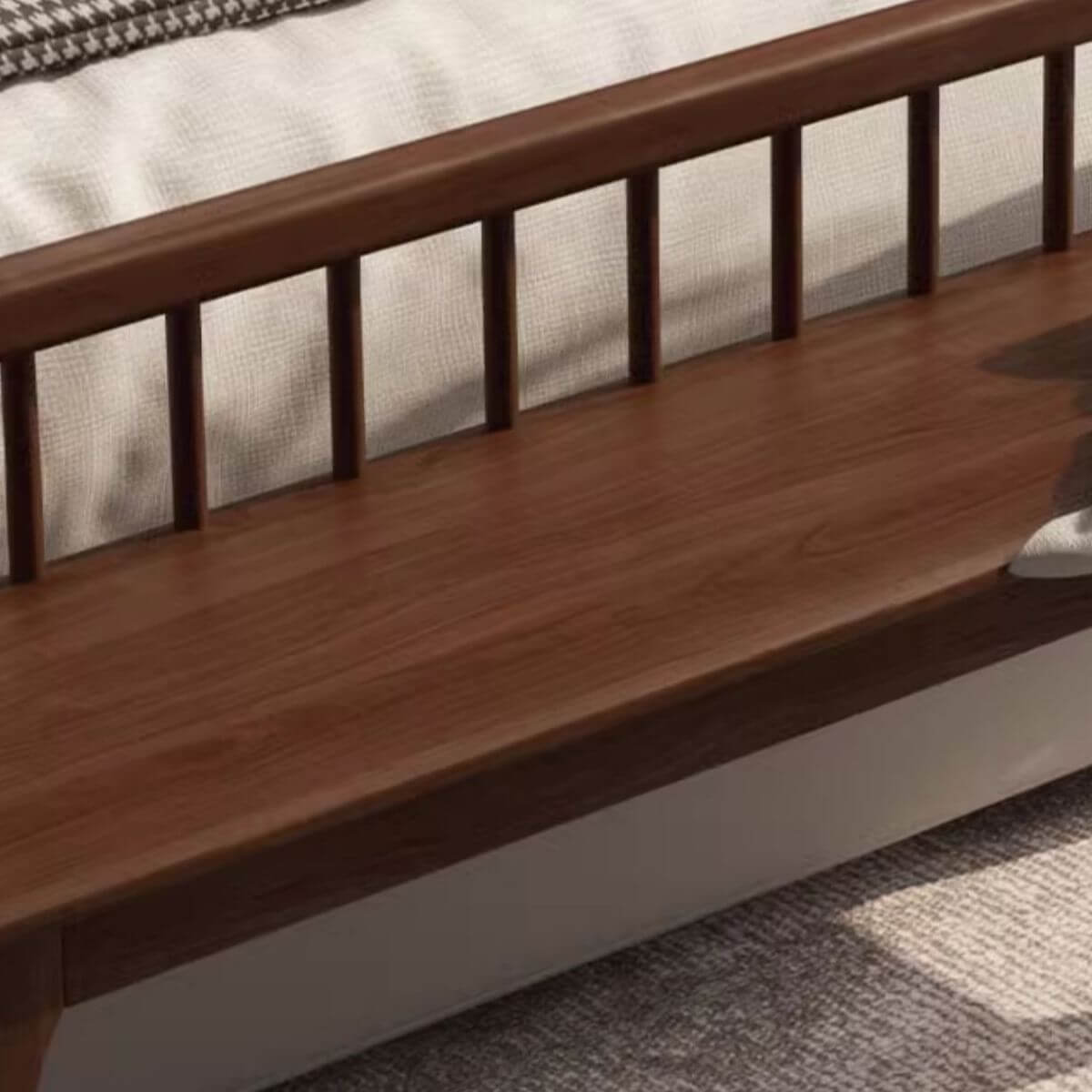 Natural Wood Solid Color Bench