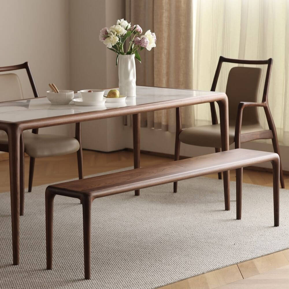 Sepia Nordic Timber Sitting Bench front view Hauptbild