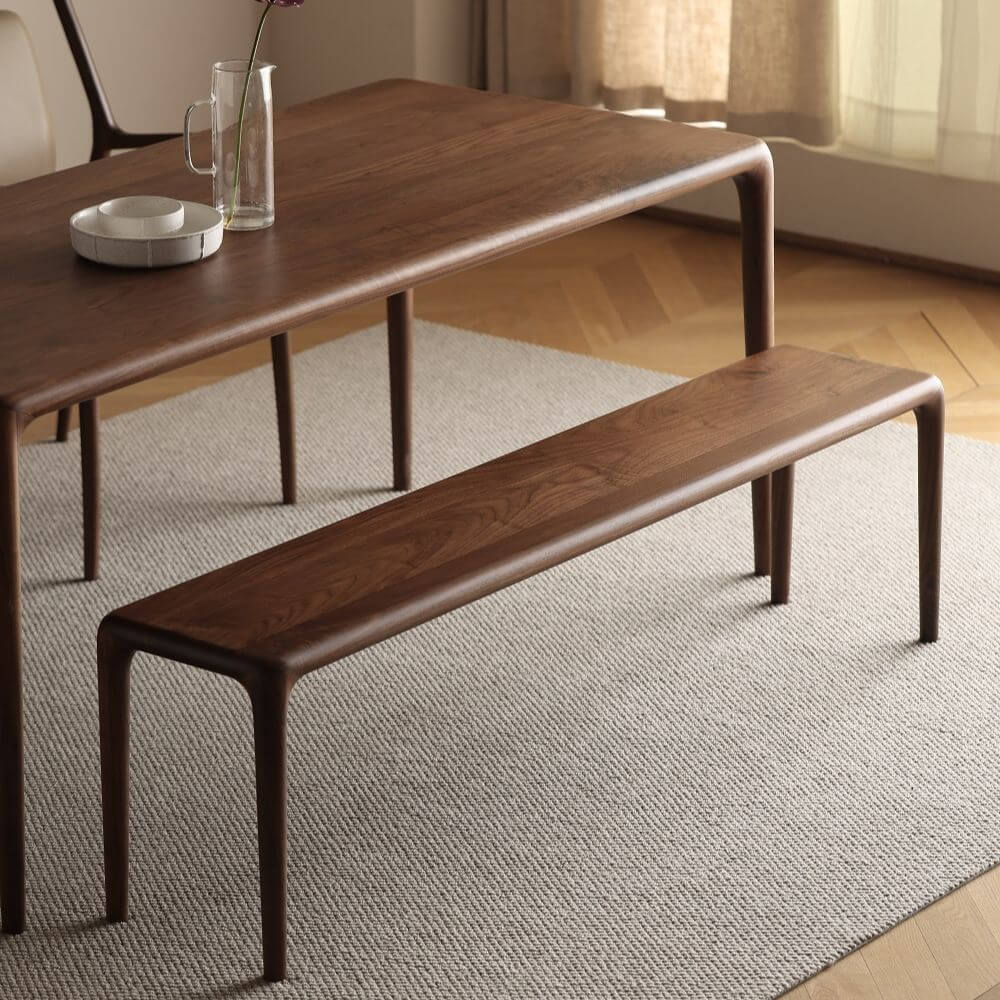 Sepia Nordic Holz Einfarbige Sitzbank Zweitbild