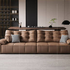 Sepia Sofa against a wall