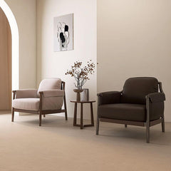 Simple Arm Chair in Ink/White angle view