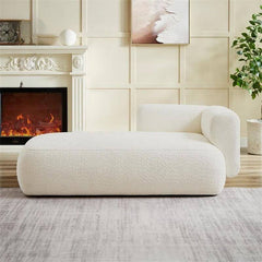 Stylish beige chaise for modern decor