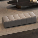 Elegant citrus color upholstered living room bench