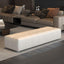 Durable brown upholstered bench for living room