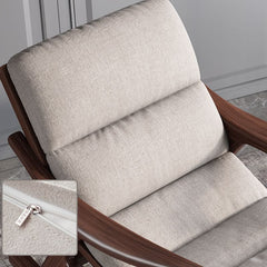 Cozy dove grey upholstered rocking chair