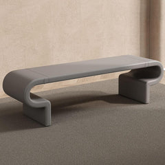 Modern gray indoor bench