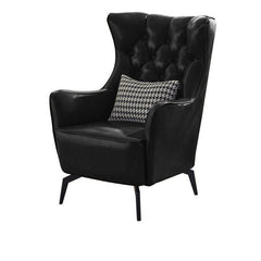 solid color tufted wingback chair