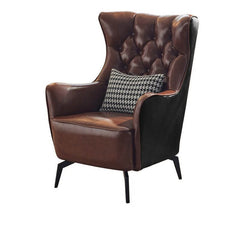 auburn wingback chair with armrest