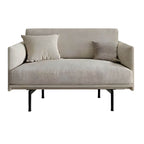 Sofa with comfortable pillows in a modern setting