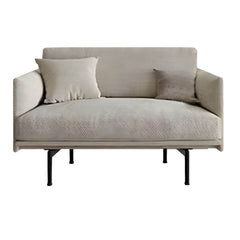 Sofa with comfortable pillows in a modern setting