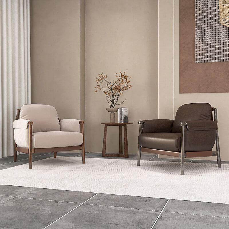 Simple Ink/White Arm Chair front view Hauptbild