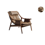 Stylish gray recliner with wood legs