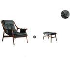 Living room with simple modern tufted recliner