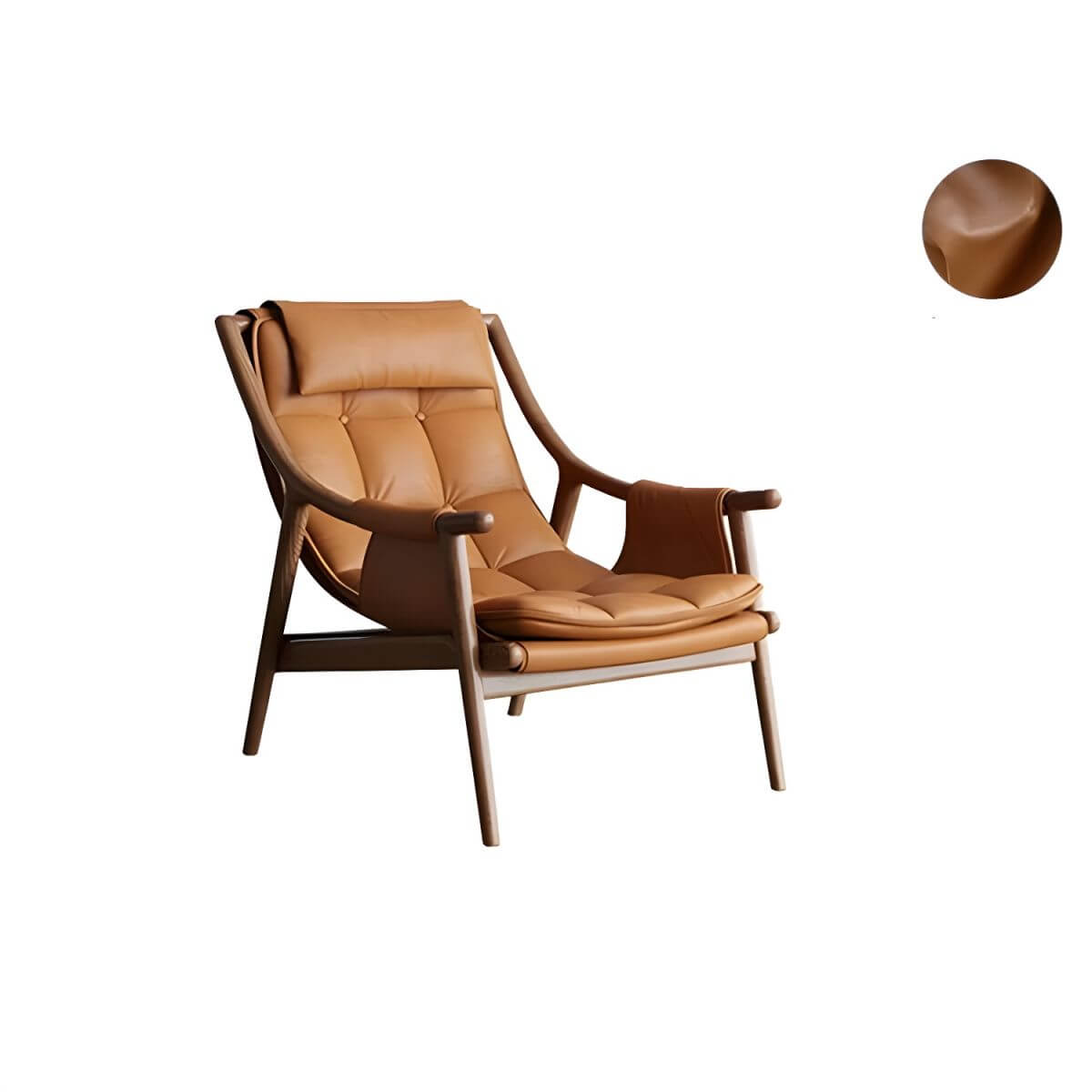 Recliner with solid color design in a warm setting