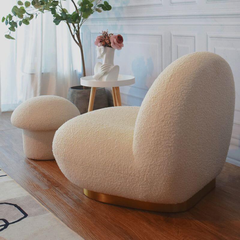 Einfacher Salon-Seitenstuhl mit Uni-Farbe, weißer Polsterung, fester Rückenlehne, Überwurf und abnehmbaren Kissen Zweitbild