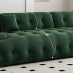 cozy lime green sofa