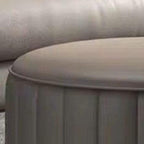 Stylish gray stool with padded seat