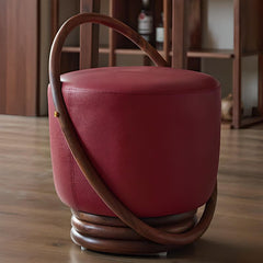 Simple solid color brown accent stool