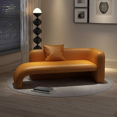 Modern solid color bench as a focal point