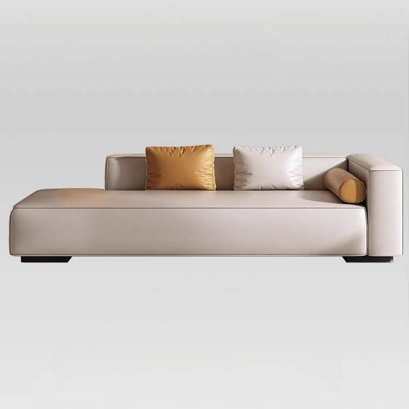 Solid color chaise lounge bench with modern design