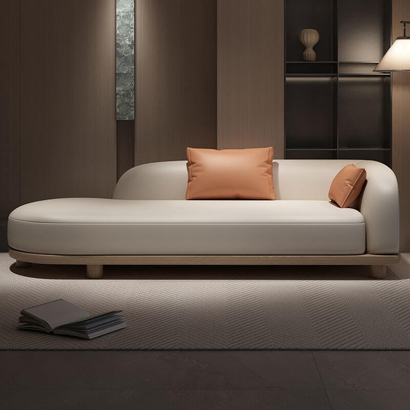 Simple Solid Color Cushioned Accent Bench with Arms and Rear Seat Back Secondary image