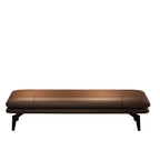 Black solid color bedroom bench with cushioned seat