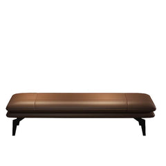 Black solid color bedroom bench with cushioned seat