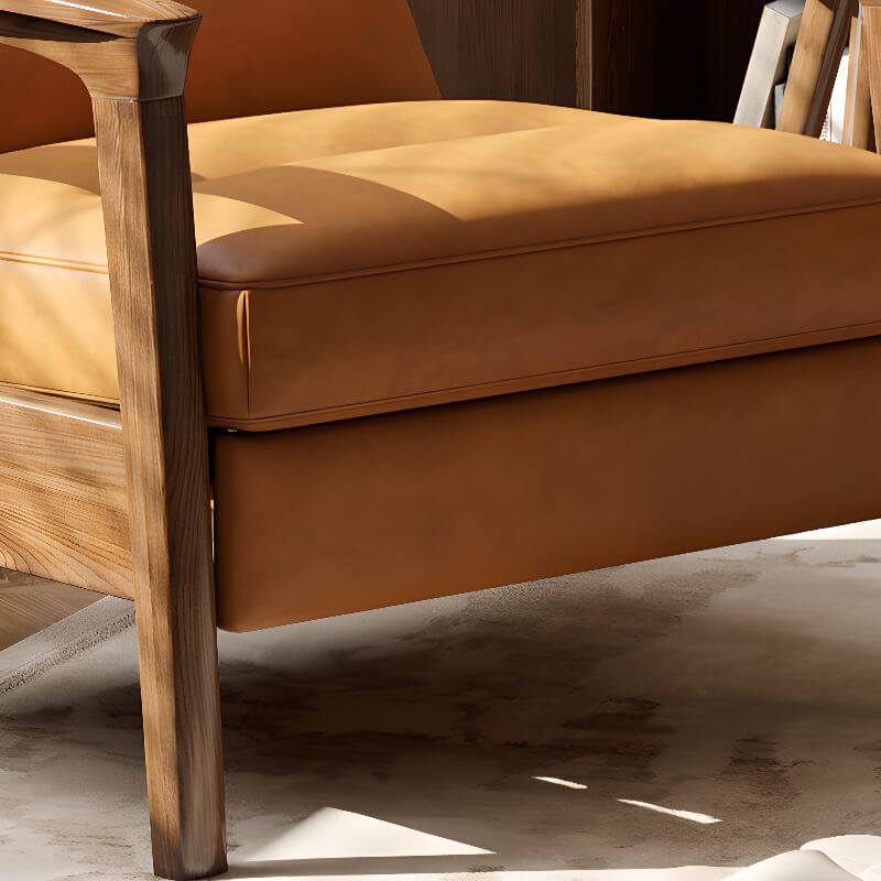 Simple Solid Color Ergonomic Reclining Chair with Lumber Non Rocking ...