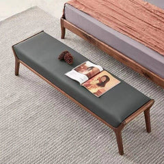 Elegant solid color bedroom bench