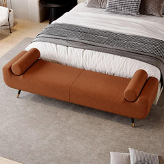 Extra seating option with modern bed bench design