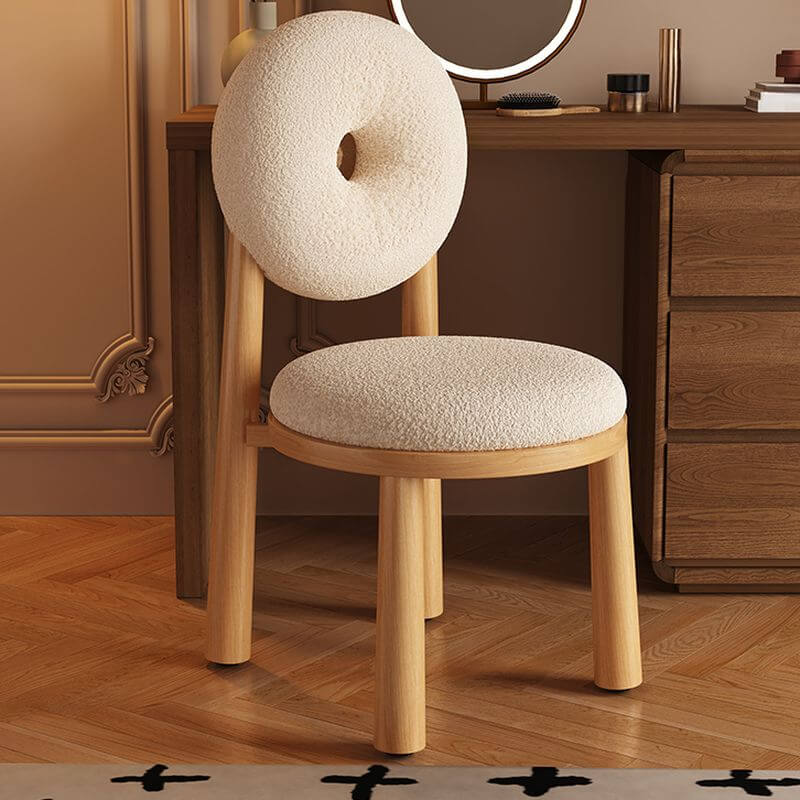 Simple solid color utility stool in white