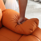 Wood frame manual recliner perfect for small spaces