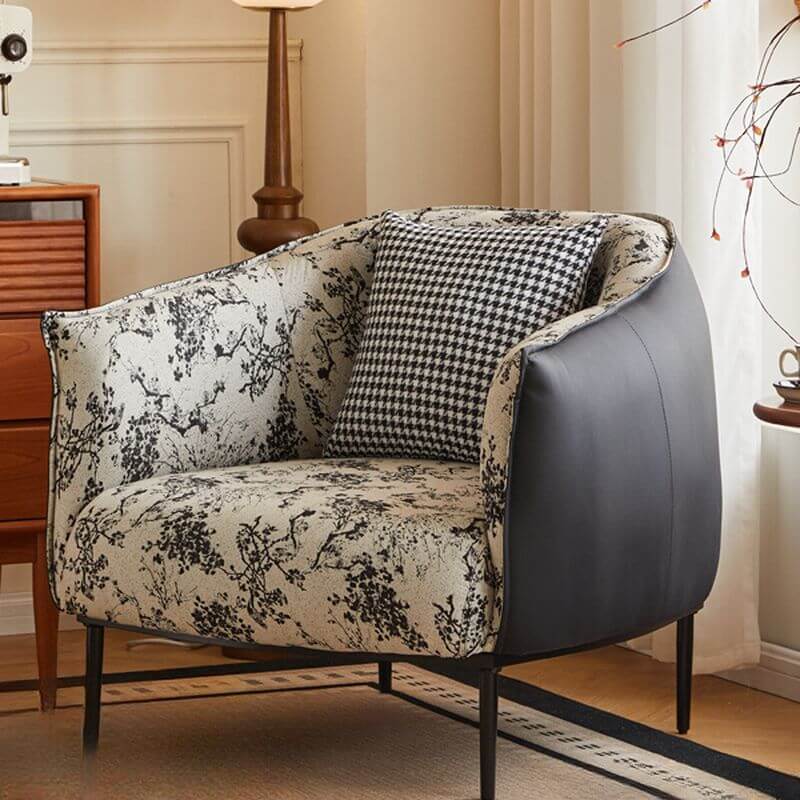 Mint green accent chair with ottoman Hauptbild