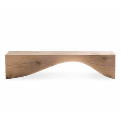 Non-upholstered wood bench with a minimalist style