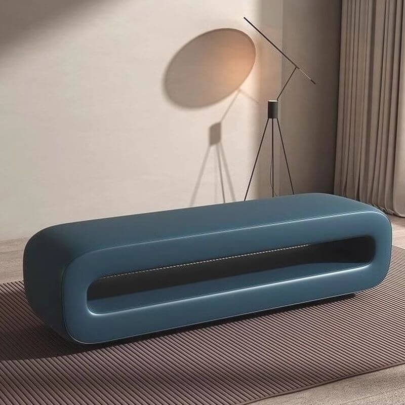 Cozy orange accent bench for extra seating