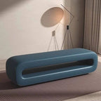 Cozy orange accent bench for extra seating