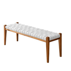 simple modern accent bench with wood materials