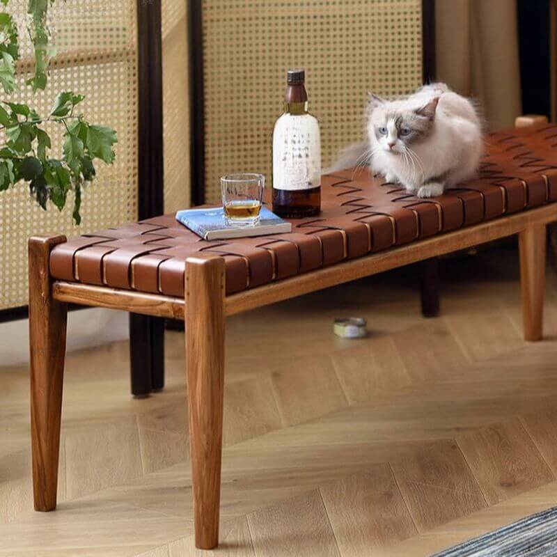 short accent bench under 22 inches height Image principale du produit
