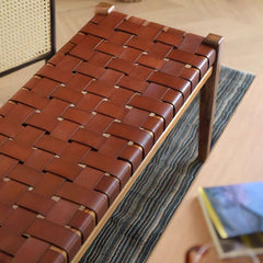 living room bench with solid color pattern