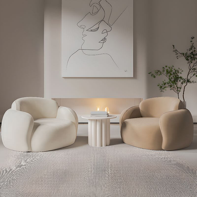 Stylish Arm Chair in Tangerine Color