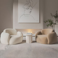 Stylish Arm Chair in Tangerine Color