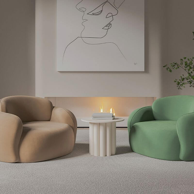 Durable Solid Color Arm Chair