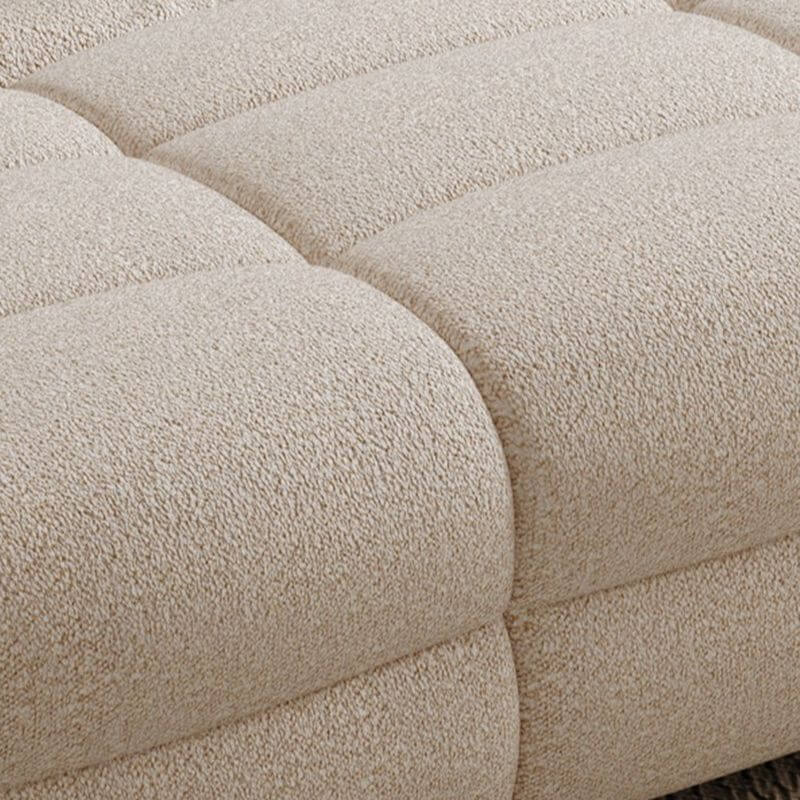 Einfache gepolsterte einfarbige Schlafzimmerbank mit Armlehne und dekorativer Stickerei Zweitbild