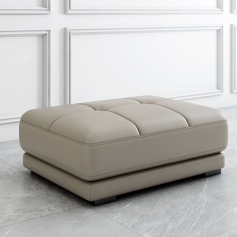 butter color decorative footstool Imagen principal del producto