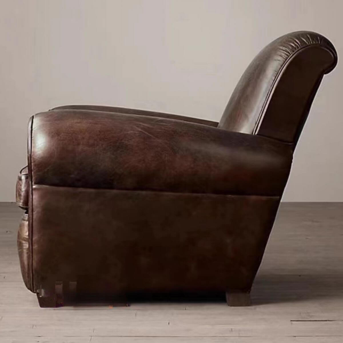 Cocoa Foam Arm Chair with round arms