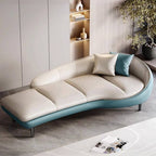 Chaise lounge in a contemporary living room setting