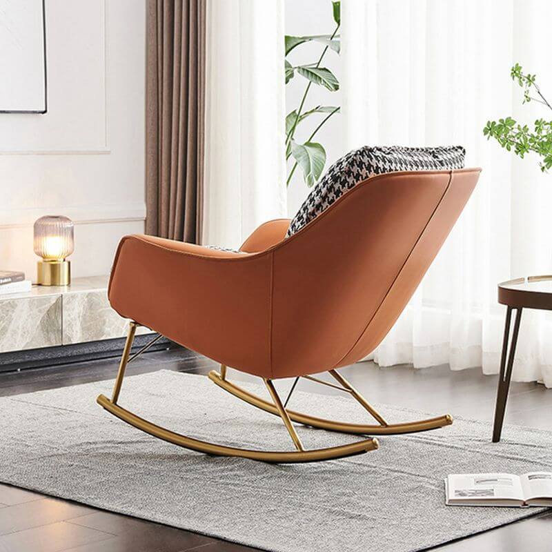 Silla Mecedora Acolchada Simplista con Pata de Aleación y Brazo de Seguimiento Imagen secundaria del producto