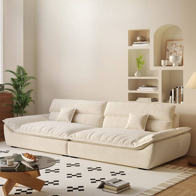 Dark gray modern sofa for three